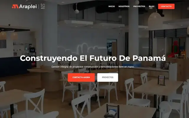 Sitio web de araplei.com: Construcción y remodelaciones llave en mano, Panamá