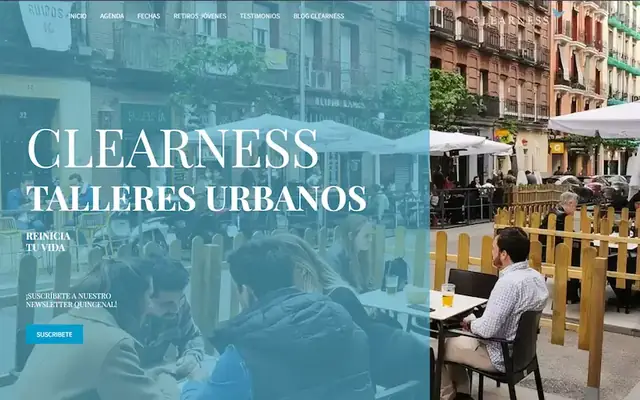 Sitio web de clearness-talleres.es: Talleres urbanos de bienestar