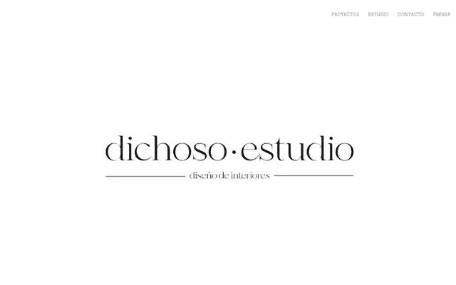 Sitio web de dichosoestudio.com: Estudio de diseño de interiores